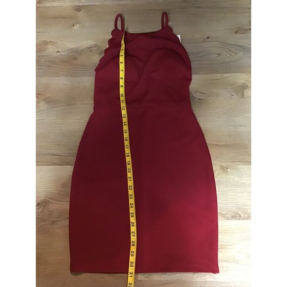 BCX- WOMENS CREW NECK SPAGUETTI STRAP OPEN BACK KNEE LENGHT DRESS SIZE X-SMALL - Picture 8 of 8